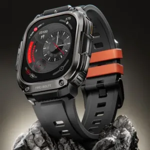 Fire-Boltt Clickk 54.1mm (2.13 inch) AMOLED Display, Front Camera, Nano SIM Slot, 1000mAh Smartwatch  (Ashfire Grey Strap, Free Size)