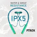 PTROX Vibration Alert, 48 Hours Playtime, ENC, HD Sound Quality & Stereo Bass PT/15/13 Bluetooth  (Green, In the Ear