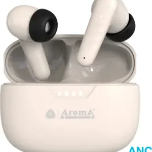 Aroma NB126 Crown V5.4 Upto 60Hr Playtime* Dual Pairing, Fast Charging, Heavy Bass TWS Bluetooth  (Matte Black, True Wireless