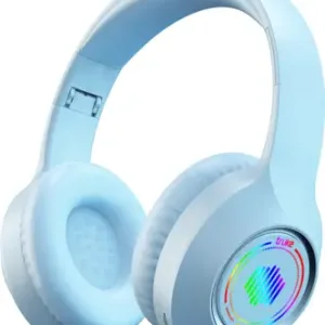truke BTG 500 with 40mm Drivers, 10H of Playtime, Dual Pairing, Gaming Mode, ENC, 5.4v Bluetooth Gaming  (Sky Blue, On the Ear)