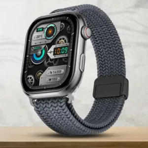 Fire-Boltt Brillia Pro 51.3mm (2.02) Largest AMOLED Display, Bluetooth Calling,Premium Look Smartwatch  (Grey Wave Strap, Free Size)