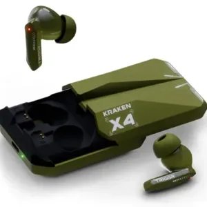 TRIGGR Kraken X4 with 13mm Drivers, 40ms Latency, ENC, 60H Battery, Rubber Finish, v5.4 Bluetooth  (Army Green, True Wireless)